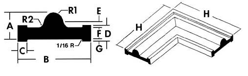 Center Dome Seal — Flat 90⁰ Corner
