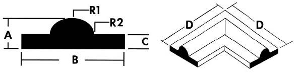 Center Dome Seal — Flat 90⁰ Corner