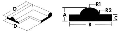 Center Dome Seal — Transition to Flat Outside 90⁰ Corner