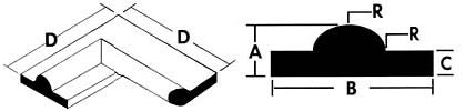 Center Dome Seal — Transition to Flat Inside 90⁰ Corner